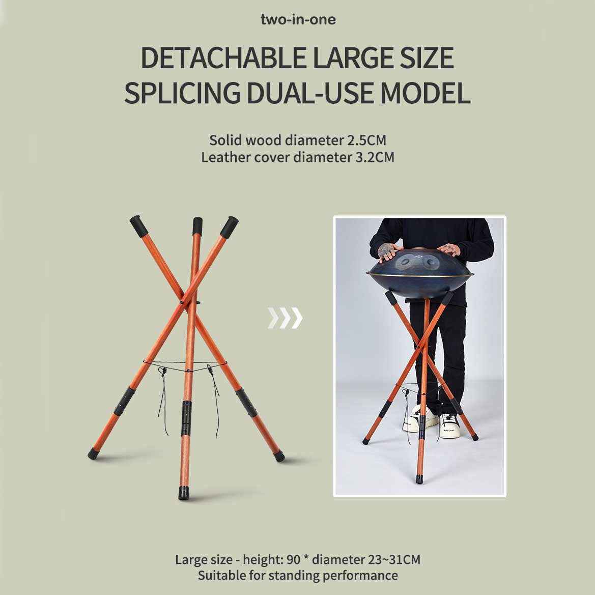 Support Double Fonction pour Tongue Drum