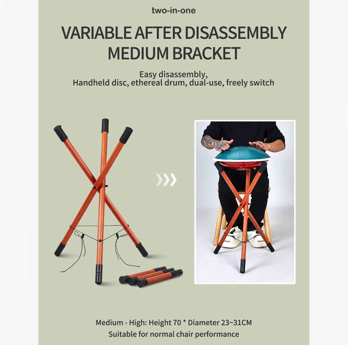 Support Double Fonction pour Tongue Drum