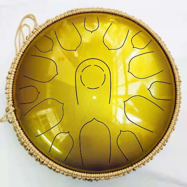 Steel tongue drum yoga