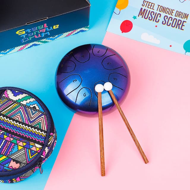 Steel tongue drum instrument