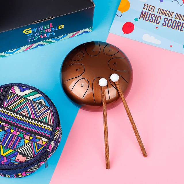 Steel tongue drum instrument